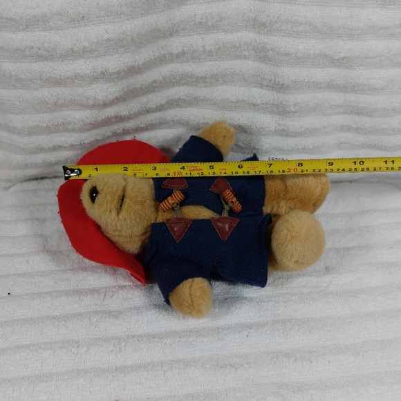 Vintage Paddington Bear Eden Wind Up Musical Plush Stuffed Animal 1988 Red Hat - Picture 5 of 5
